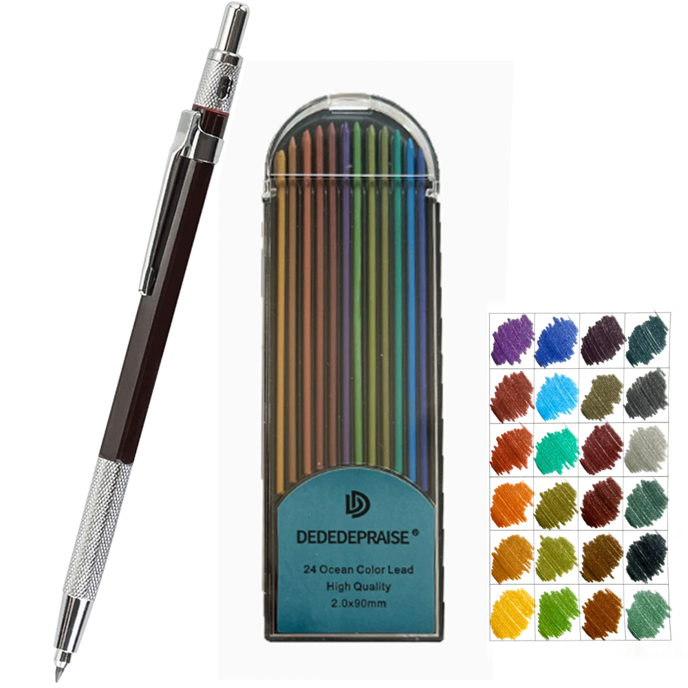 Staedtler Pencil Lumocolor - 2.0mm 기계식 펜슬 세트 레트로 스타일