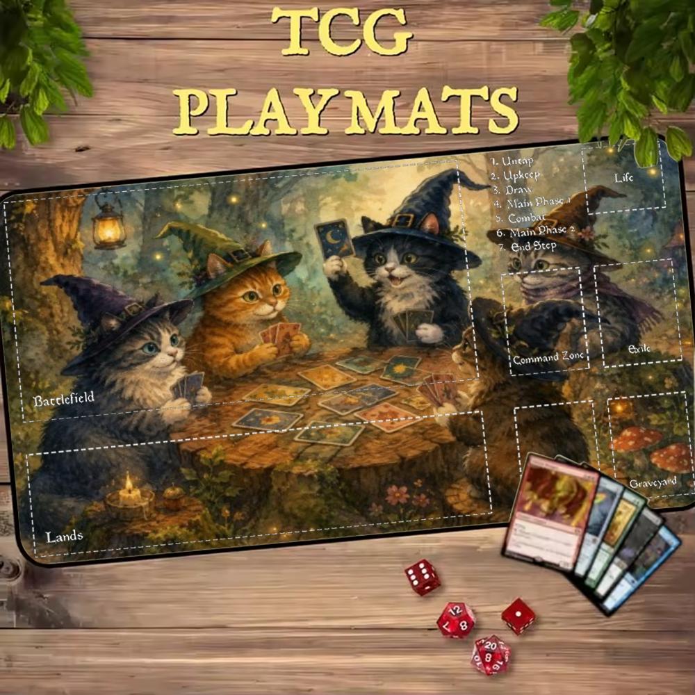위치 캣츠 플레이 카드 매직 포레스트 대형 TCG 플레 - Door Mat Blank 리뷰 및 가격