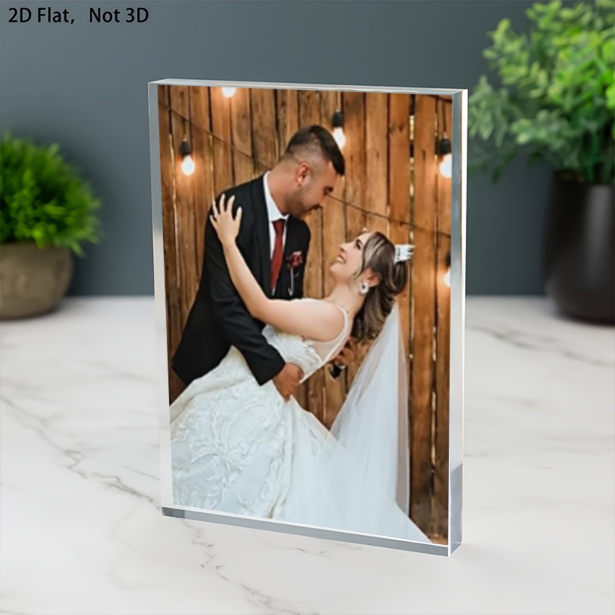 맞춤형 2D 평면 아크릴 사진 기념품 — 결혼, 생일, - Photo Acrylic Block 리뷰 및 가격